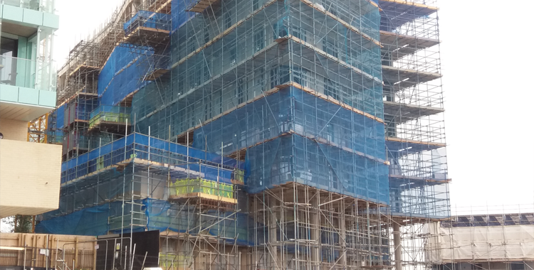 Cantilever loading bays at Enderby Wharf for Barratt London